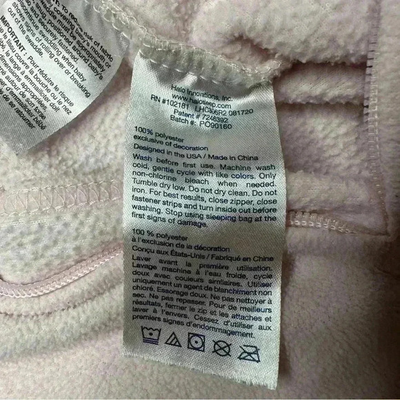 Halo Sleep Sack Swaddle Micro-Fleece Light Pink Size  Newborn - Picture 10 of 16